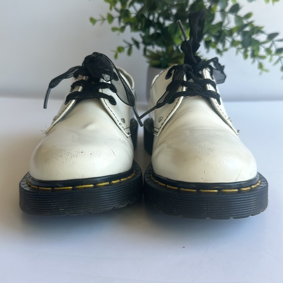 Dr. Martens White 1461 Hearts Smooth & Patent Leather Oxford Shoes Sz- - Picture 5 of 13